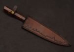 Handmade Beautiful Kitchen Chef Knife 440 C Blade with Leather Sheath - Image 8