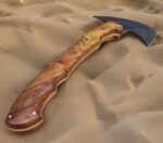 Handmade Viking Axe for Outdoor, Camping, Hunting, and Home use with leather sheath.