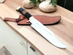 Handmade Hunting Crocodile Dundee Bowie knife for Outdoor and Camping with Brass and Horn handles for best Hand Grip. - Image 6