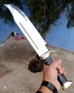 Handmade Hunting Crocodile Dundee Bowie knife for Outdoor and Camping with Brass and Horn handles for best Hand Grip. - Image 4