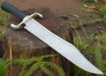 Handmade Hunting Musso Bowie Knife for camping and outdoor 20 inches Carbon Steel with leather sheath - Image 2