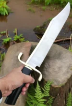 Handmade Hunting Musso Bowie Knife for camping and outdoor 20 inches Carbon Steel with leather sheath - Image 3