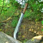 Handmade High Carbon Steel 1095 Rockwell 27 Inches Machete Bush craft tactical Sword - Image 2